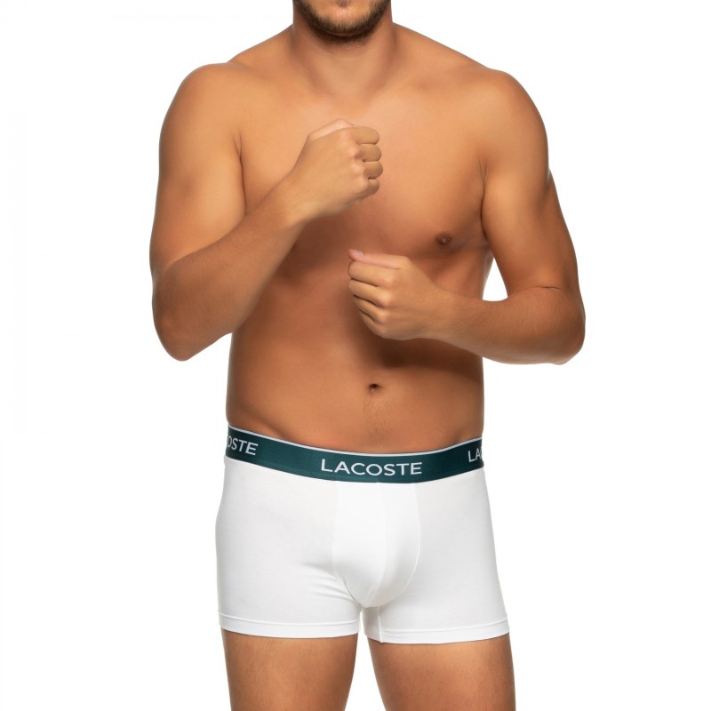 Boxerman_Herrenunterwäsche_Boxershorts_Lacoste_3-er Set_Trunks_Weiß