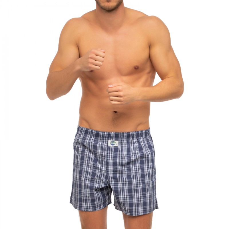 Boxerman_Herrenunterwäsche_D.E.A.L International_Boxershorts_Blau_kariert