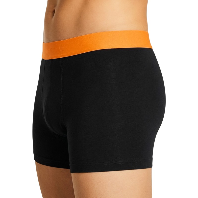 Schiesser_3-er Set_Shorts_Schwarz_mit_mehrfarbigen_Webbund