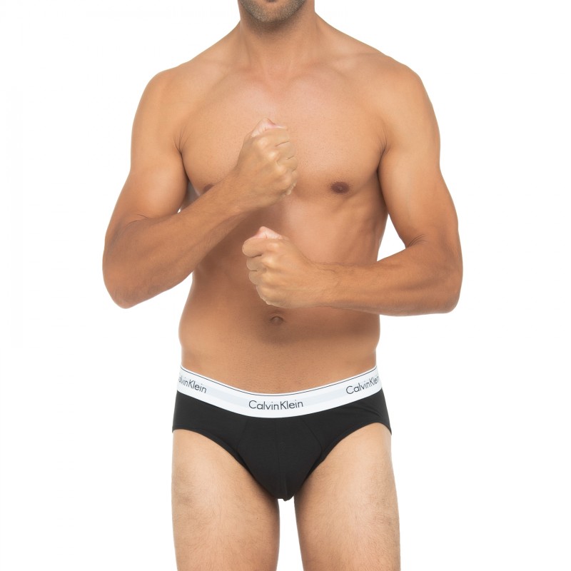 Boxerman_Herrenunterwäsche_Calvin Klein_3-er Set_Slips_Grau Weiß & Schwarz