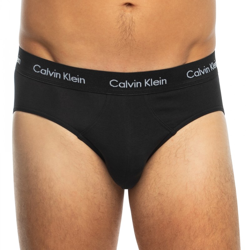 Calvin Klein_3-er Set_Slips_Schwarz_mitverschiedenfarbigemWebbund