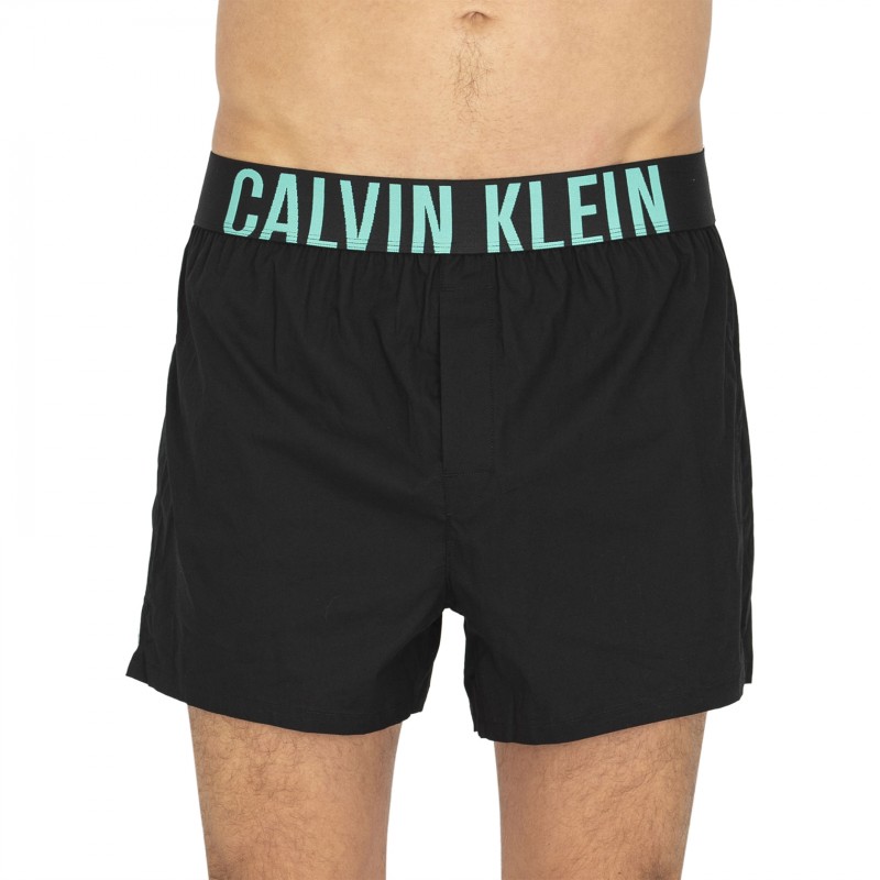 Calvin Klein 2-er Set Boxershorts Schwarz mit verschiedenfarbigem Webbund
