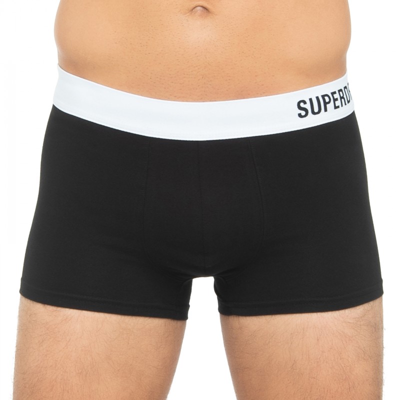 Boxerman_Herrenunterwäsche_Superdry_2-er Set_Boxer Trunks_Schwarz & Weiß