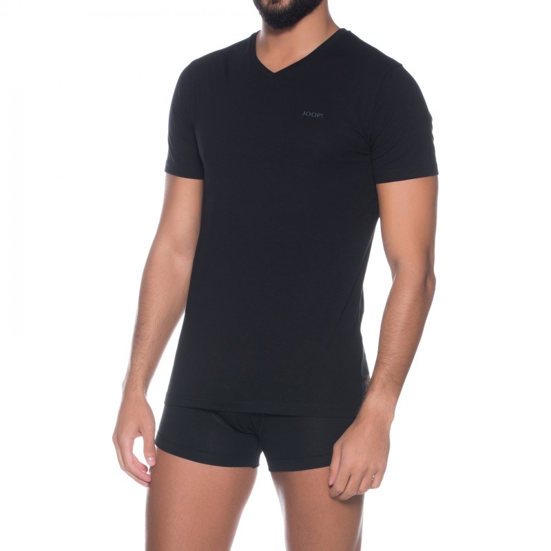 Joop!_2-er_Set_T-Shirts_mitV-Neck_Schwarz