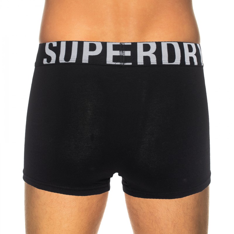Boxerman_Boxershorts_Herrenunterwäsche_Superdry_2-er Set_Trunks_ Schwarz
