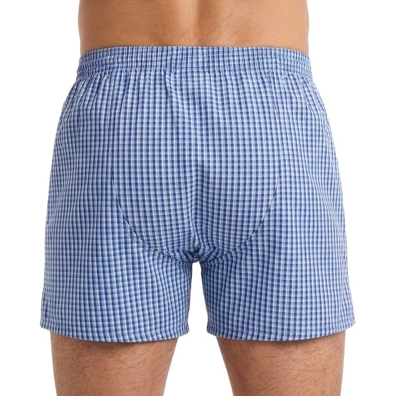 D.E.A.L. International 5-er Set Boxershorts kariert Blautöne