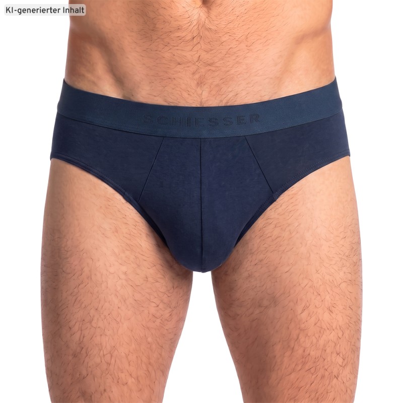 Boxerman_Schiesser_5-erSet_Slips_Dunkelblau_mit_verschiedenfarbigen_Webbund