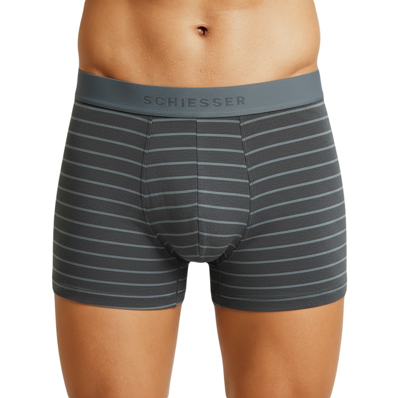 Schiesser_2-erSet_Trunks_Dunkelblau_Grau_gestreift