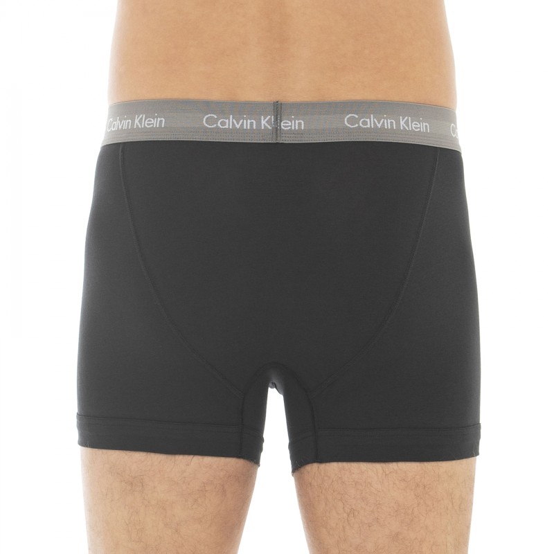CalvinKlein_3-erSet_Trunks_Schwarz_mitverschiedenfarbigemWebbund