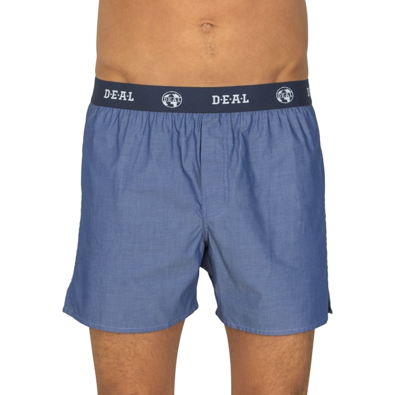 D.E.A.L International Boxershorts Blau mit Logo Bund günstig online kaufen