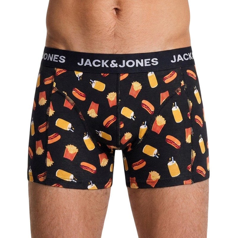 Jack & Jones 3-er Set Trunks Schwarz verschiedene Muster