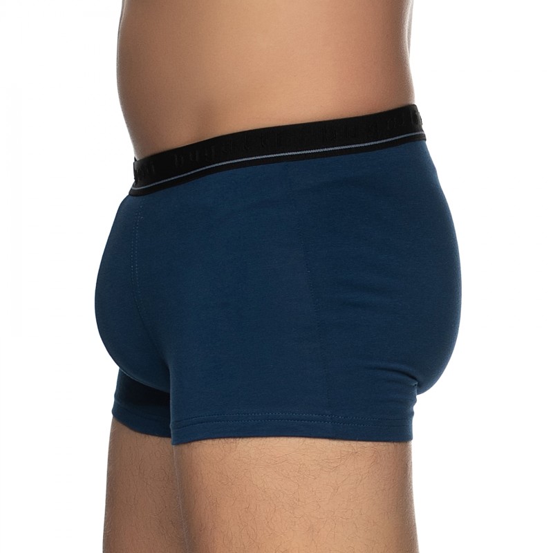 Boxerman_Herrenunterwäsche_Boxershorts_Bugatti_2-er Set_Trunks_Blau Grau