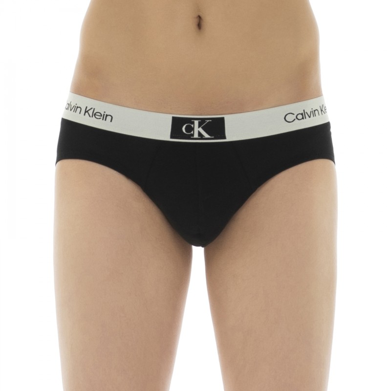 CalvinKlein_7-erSet_Slips_Schwarz_mitverschiedenfarbigemWebbund