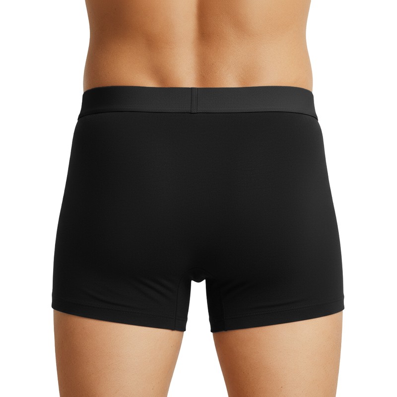 Schiesser_3-erSet_Trunks_Schwarz_mit_verschiedenfarbigem_Webbund