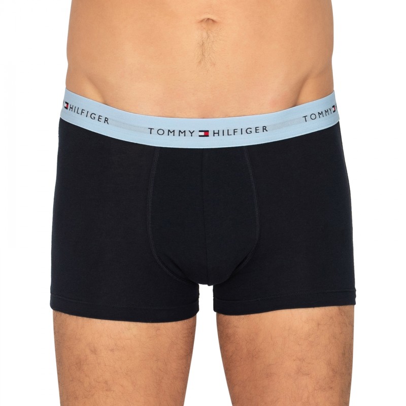 Tommy Hilfiger 3-er Set Trunks Blau mit verschiedenfarbigem Webbund