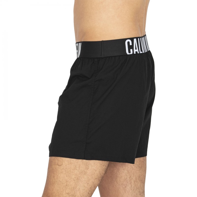 Calvin Klein 2-er Set Boxershorts Schwarz mit verschiedenfarbigem Webbund