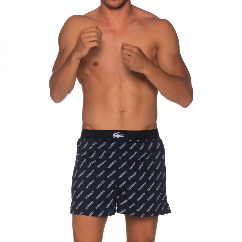 Boxerman_Herrenunterwäsche_Lacoste_3-er Set_Boxershorts_Blau_mit Logo-Muster