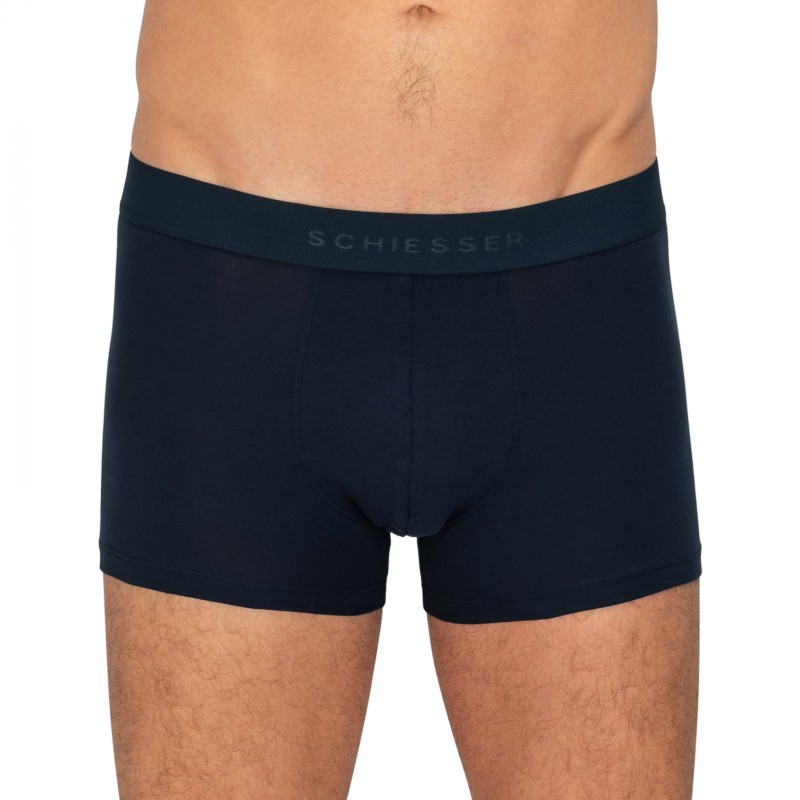 Schiesser_3-erSet_Trunks_Dunkelblau&Blau_gemustert