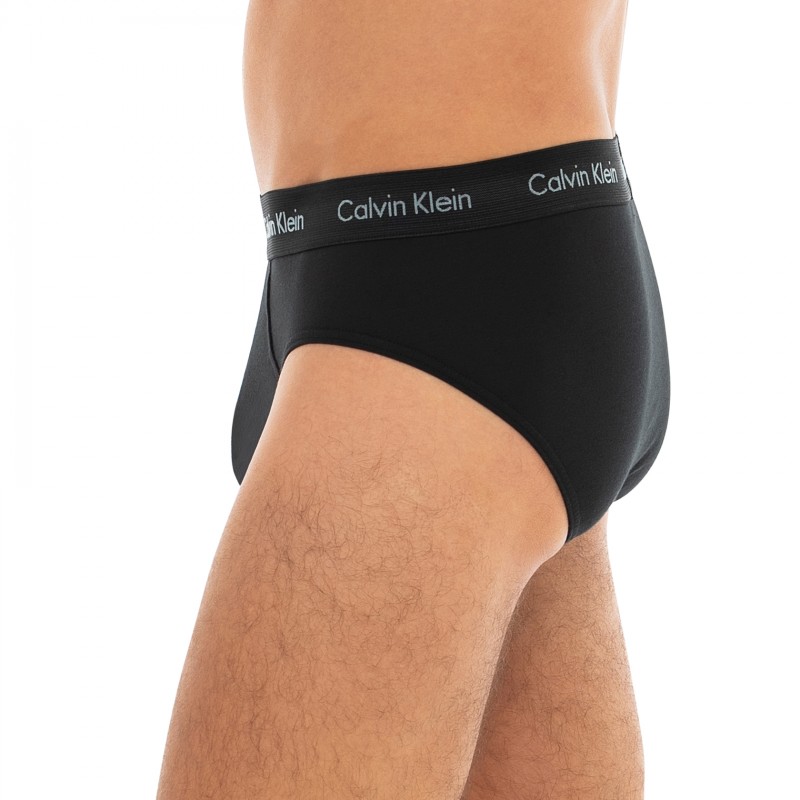 CalvinKlein_3-erSet_HipBriefs_Schwarz_mitverschiedenfarbigemWebbund