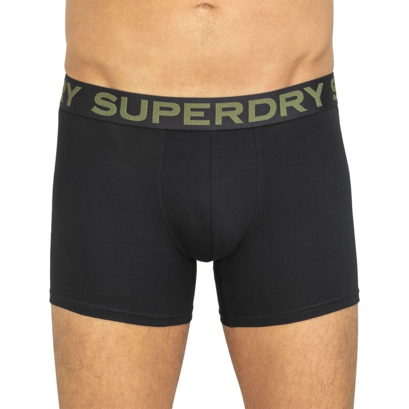 Superdry_3-erSet_Trunks_Schwarz,Orange&Grau
