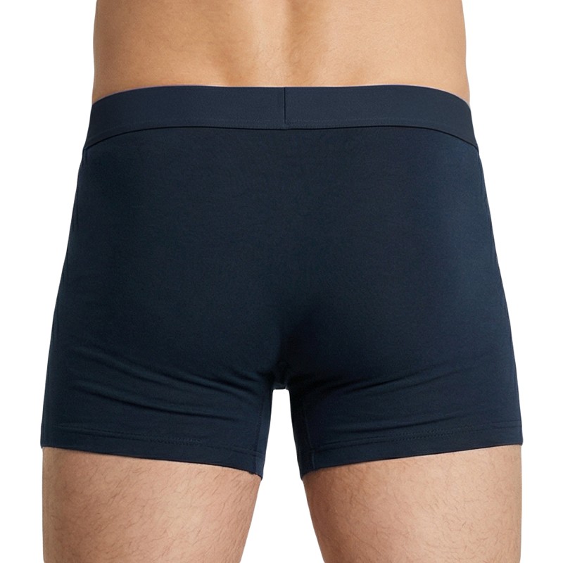 Schiesser_5-er Set_Trunks_Schwarz_,mit_mehrfarbigen_Webbund