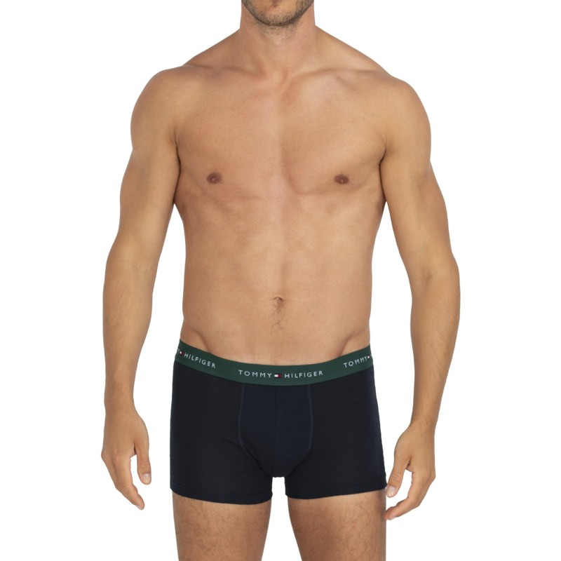 Tommy Hilfiger_3er_Set_Trunks_Blau_verschiedenfarbigen Webbund