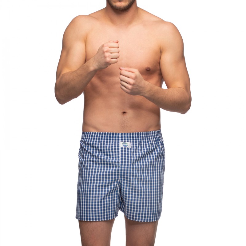 Boxerman_Herrenunterwäsche_D.E.A.L International_Boxershorts_Blau_kariert