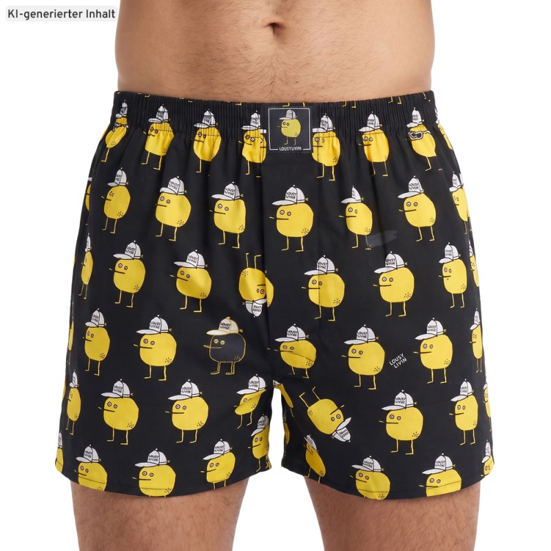 LousyLivin_3-erSet_Boxershorts_Schwarz_mitMotiv