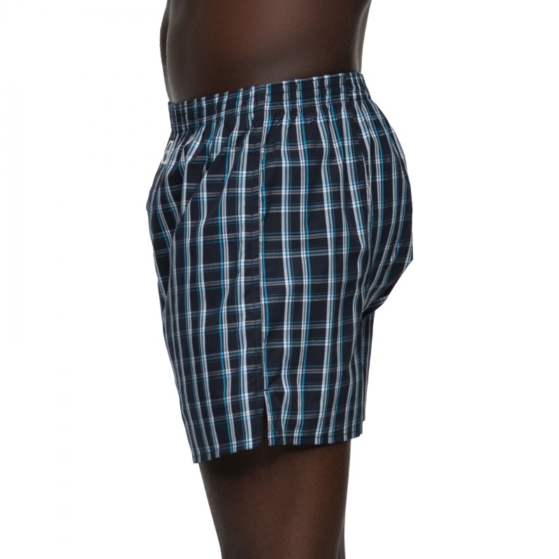 Boxerman_Herrenunterwäsche_D.E.A.L International_Boxershorts_Dunkelblau kariert