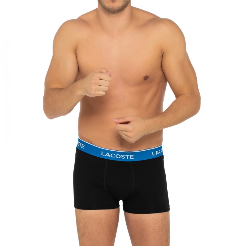 Lacoste_3-erSet_Trunks_Schwarz_mitverschiedenfarbigemWebbund