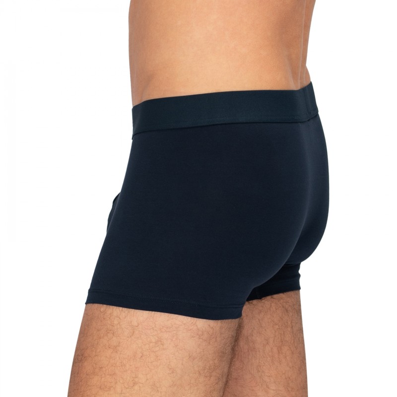 Schiesser_3-erSet_Trunks_Dunkelblau&Blau_gemustert