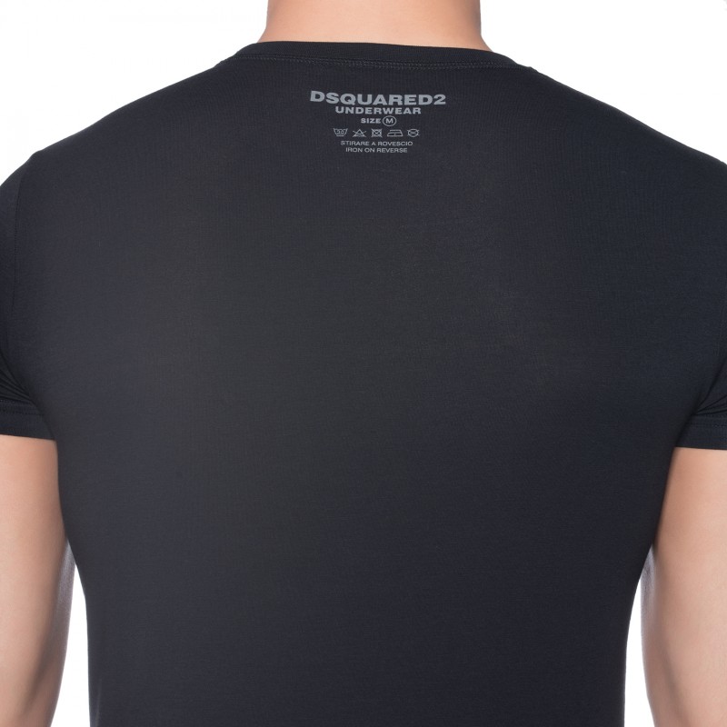 DSQUARED2_2-er Set_T-Shirt_Round Necks_Schwarz