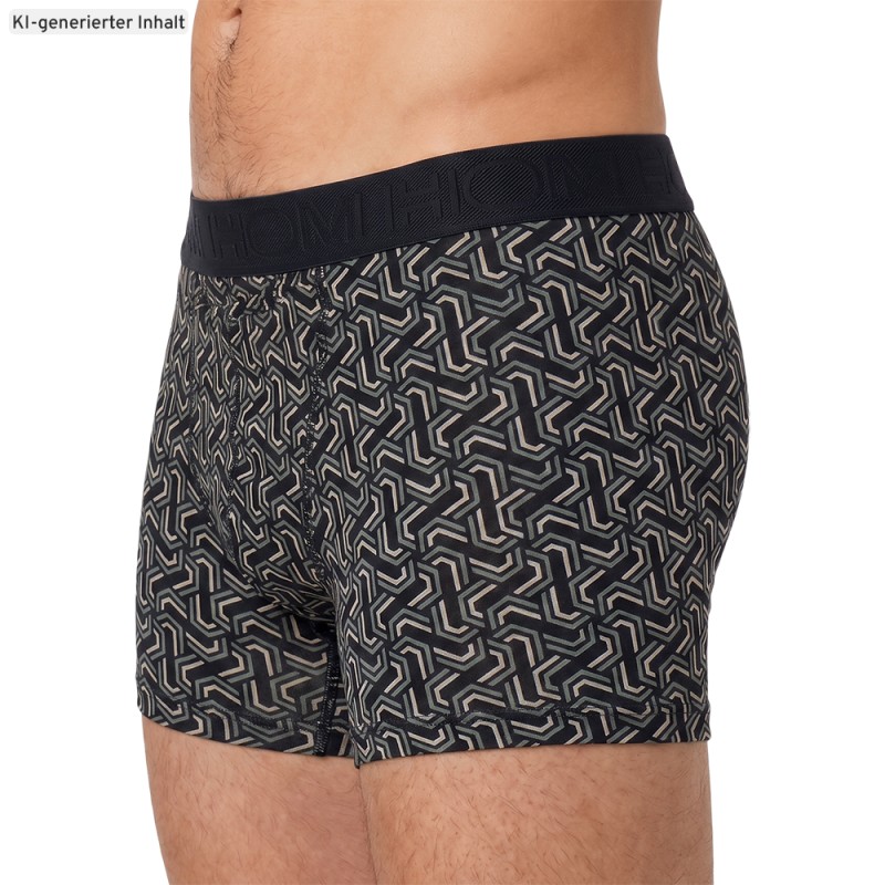 HOM_2-erSet_BoxerBriefs_Schwarz_mitMuster