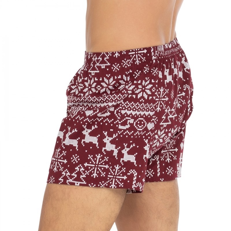 LousyLivin_2-erSet_Boxershorts_Blau&Rot_mitweihnachtlichemAll-Over Print