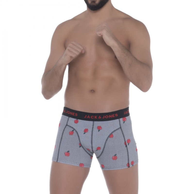 Jack&Jones_3-erSet_Trunks_Schwarz&Weiß_mitfruchtigemPrint