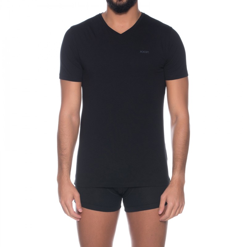 Joop!_2-er_Set_T-Shirts_mitV-Neck_Schwarz