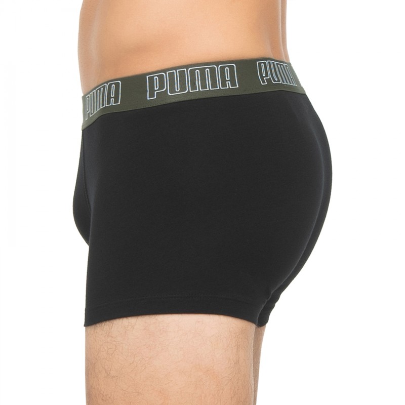 Boxerman_Herrenunterwäsche_Puma_2-er Set_Basic Trunks_Schwarz & Khaki
