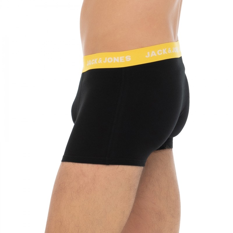 Jack&Jones_7-erSet_Trunks_Schwarz_mitverschiedenfarbigemWebbund