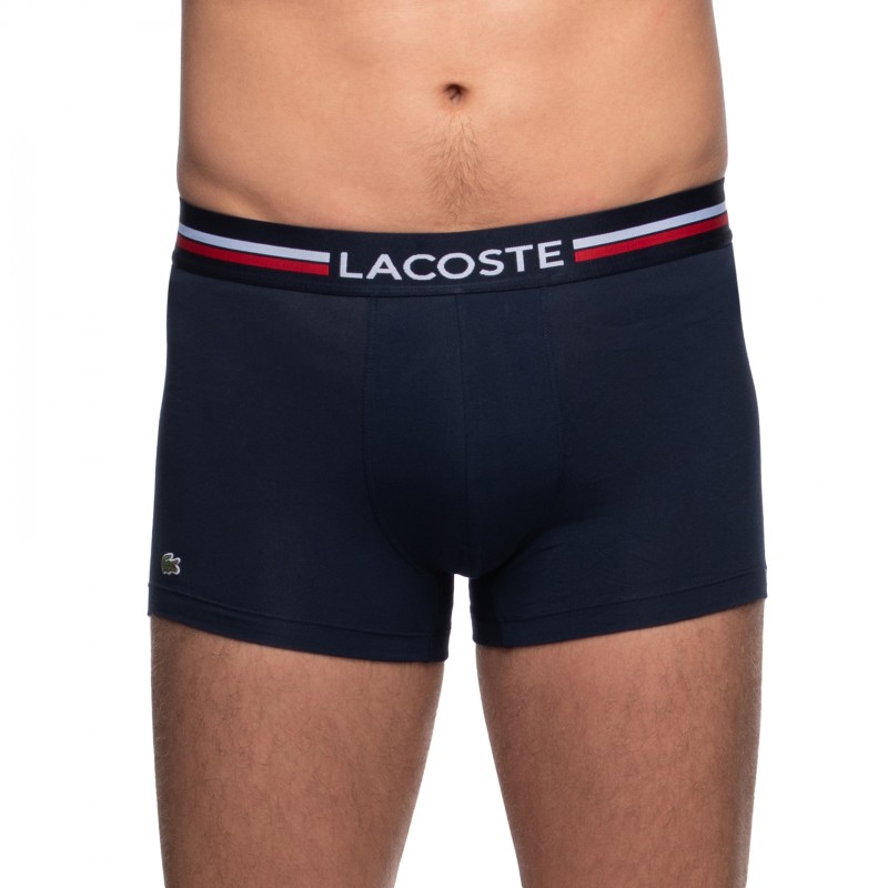 Boxerman_Herrenunterwäsche_Boxershorts_Lacoste_3-er Set_Trunks_Blau & Weiß