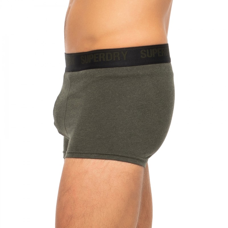 Boxerman_Herrenunterwäsche_Boxershorts_Superdry_3-er Set_Trunks_Schwarz Grün & Grau