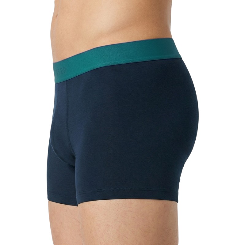 Schiesser_3-er Set_Shorts_Schwarz_mit_mehrfarbigen_Webbund