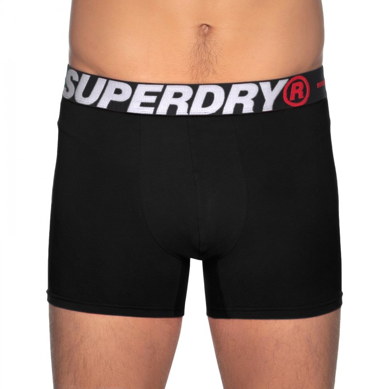 Boxerman_Herrenunterwäsche_Boxershorts_Superdry_2-er Set_Trunks_Orange Schwarz