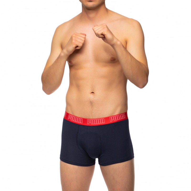 Boxerman_Herrenunterwäsche_Boxershorts_Puma_2-er Set_Basic Trunks_Blau Grau