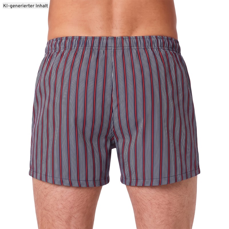 Boxerman_Mey_Boxershort_Dunkelblau_Weiß_Rot_gestreift