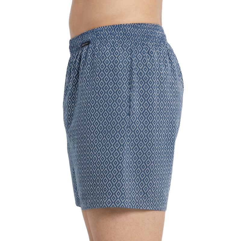 Schiesser_Boxershorts_Blau_mit_Rauten_Schwarz