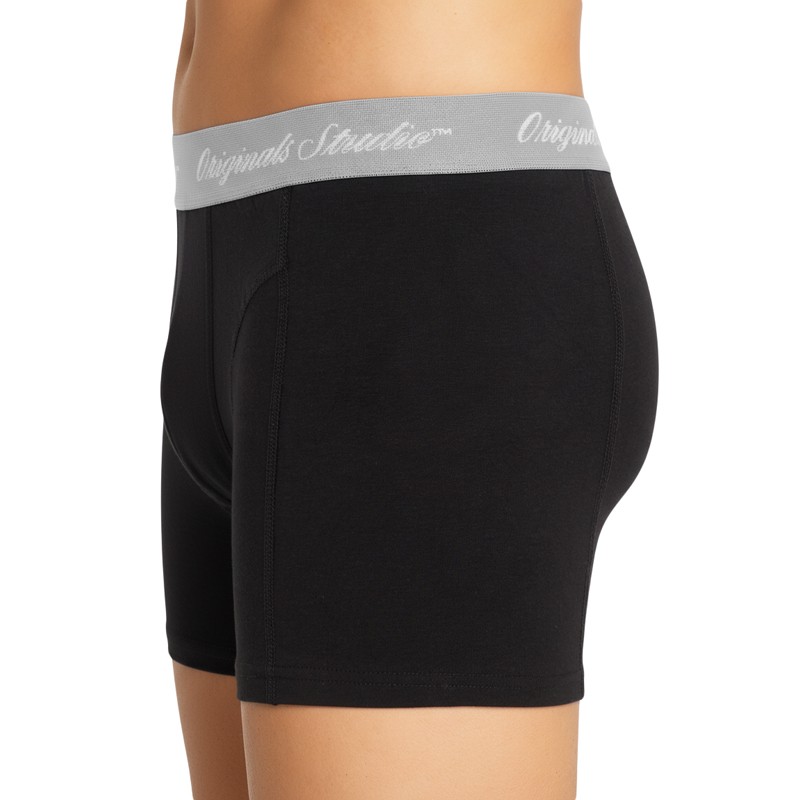 Jack & Jones 3-er Set Trunks Schwarz Hellbau Hellgrau