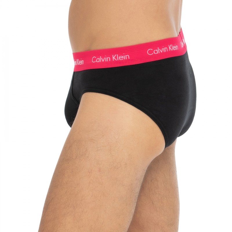 CalvinKlein_5-erSet_Slips_Schwarz_mitverschiedenfarbigemWebbund