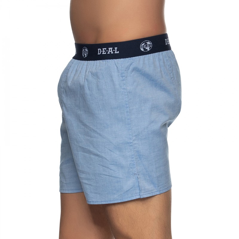 Boxerman_Herrenunterwäsche_D.E.A.L International_Boxershorts_Blau_Chambray_Logobund