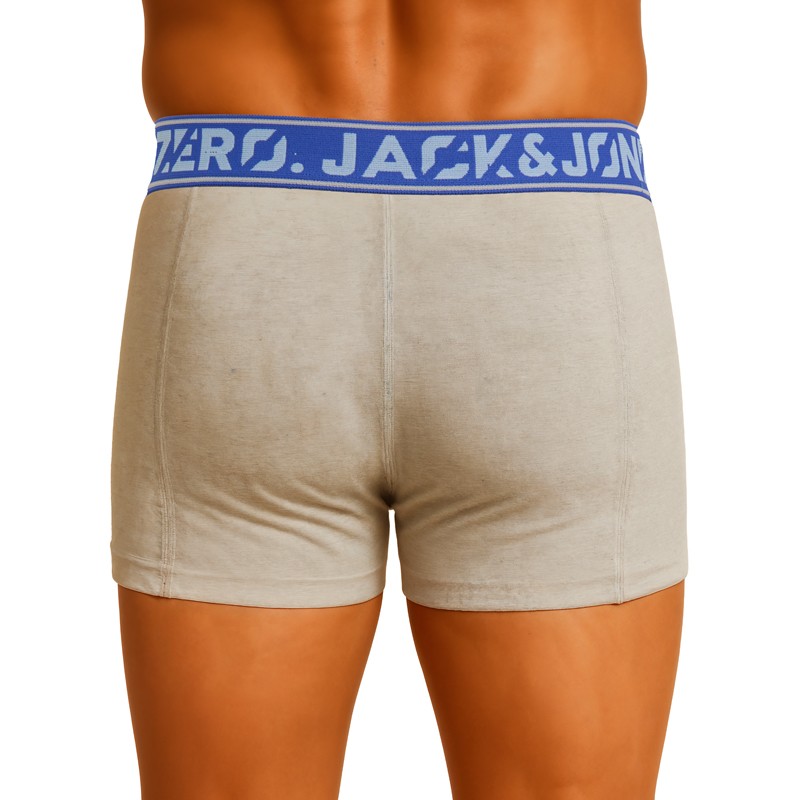 Jack & Jones 7-er Set Trunks Schwarz/Hellgrau mit verschiedenfarbigem Webbund