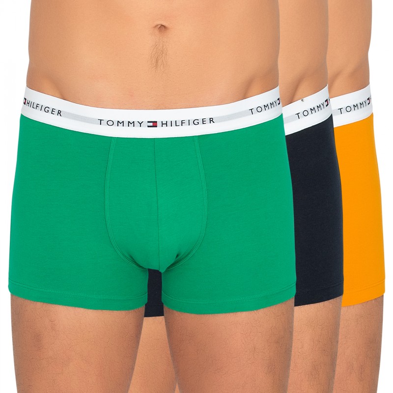 TommyHilfiger_3-erSet_Trunks_Orange,Dunkelblau&Grün